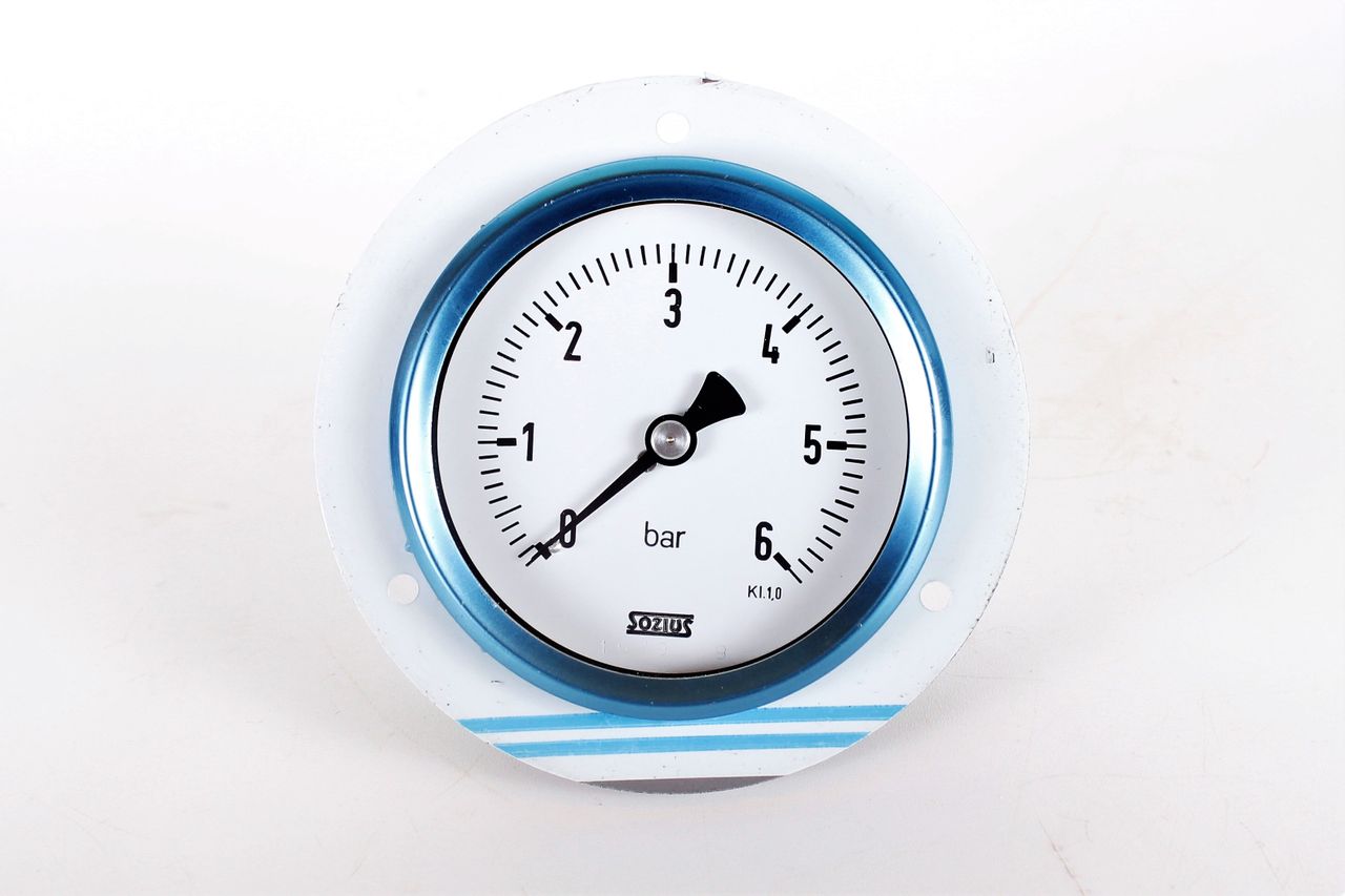 SOZIUS Manometer 0-6 BAR RChg 80-1nm Fr 1/4" Anschluss Druckmessgerät Messgerät