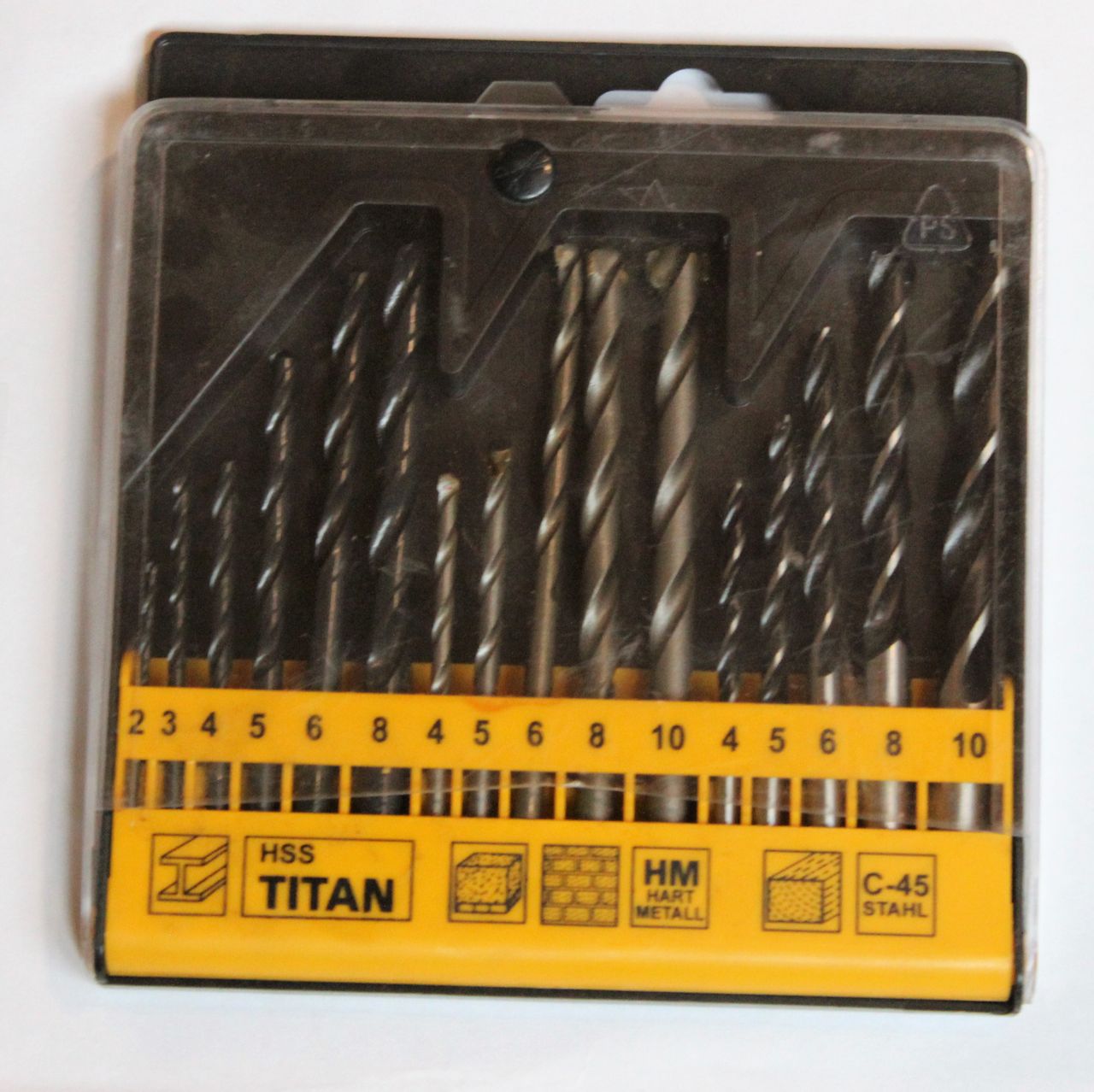 HSS Titan Bohrer Satz 16-teilig 2-10 mm Bohren Metall Holz Hartmetall Satz HSS Titan Bohrer Satz 16-teilig 2-10 mm Bohren Metall Holz Hartmetall Satz