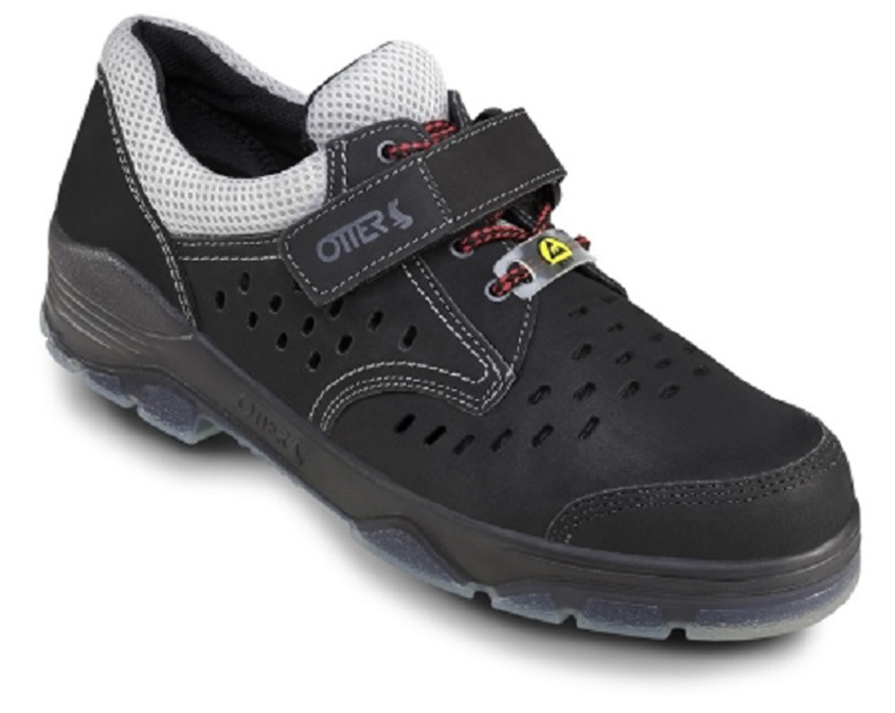 OTTER 98528 Sicherheitsschuh Rot Sicherheitsschuhe Arbeitsschuhe Flach Sommer