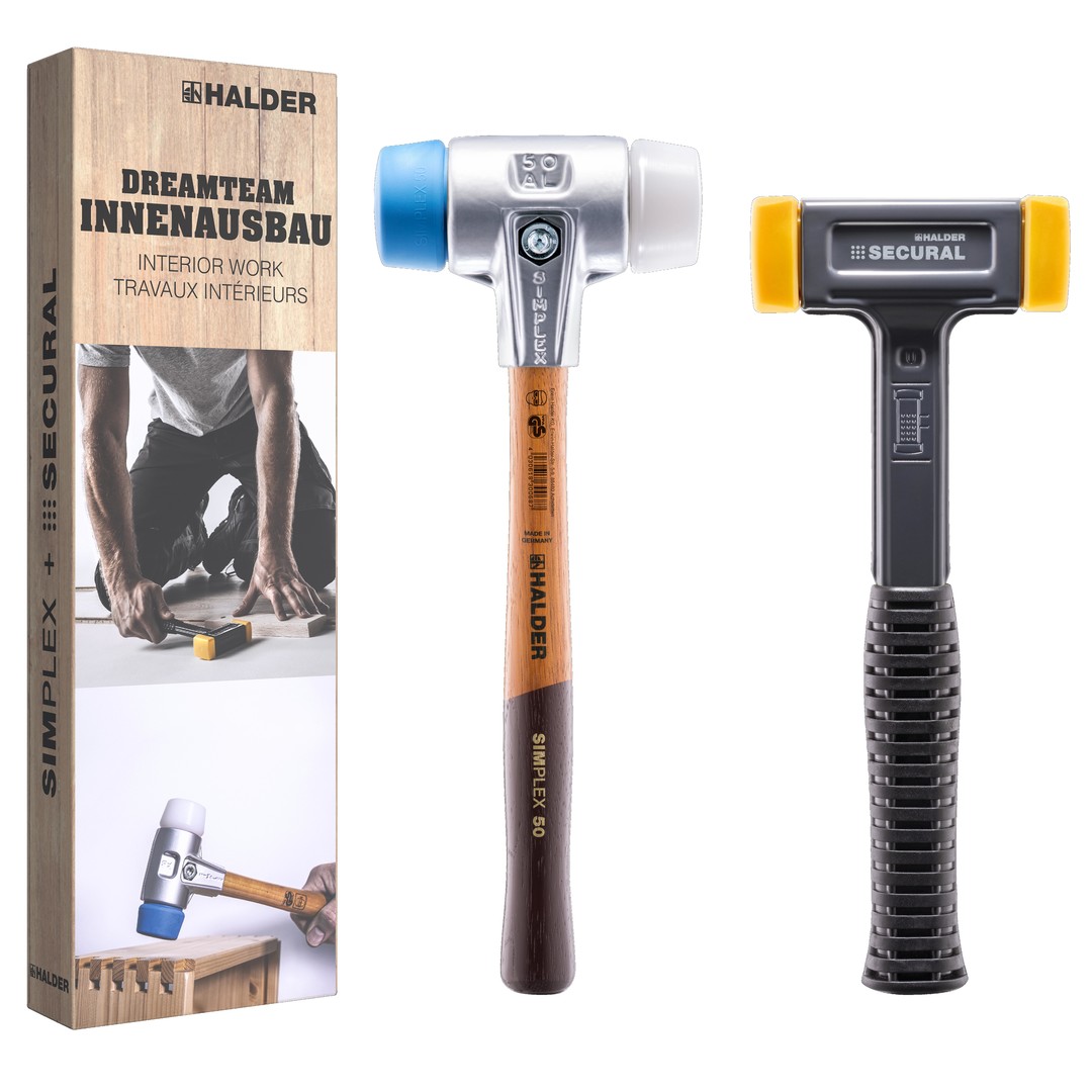 Aktionsbox "Dreamteam Innenausbau", SIMPLEX-Schonhammer, TPE-soft / Superplastik und SECURAL-Schonhammer | 3117s003