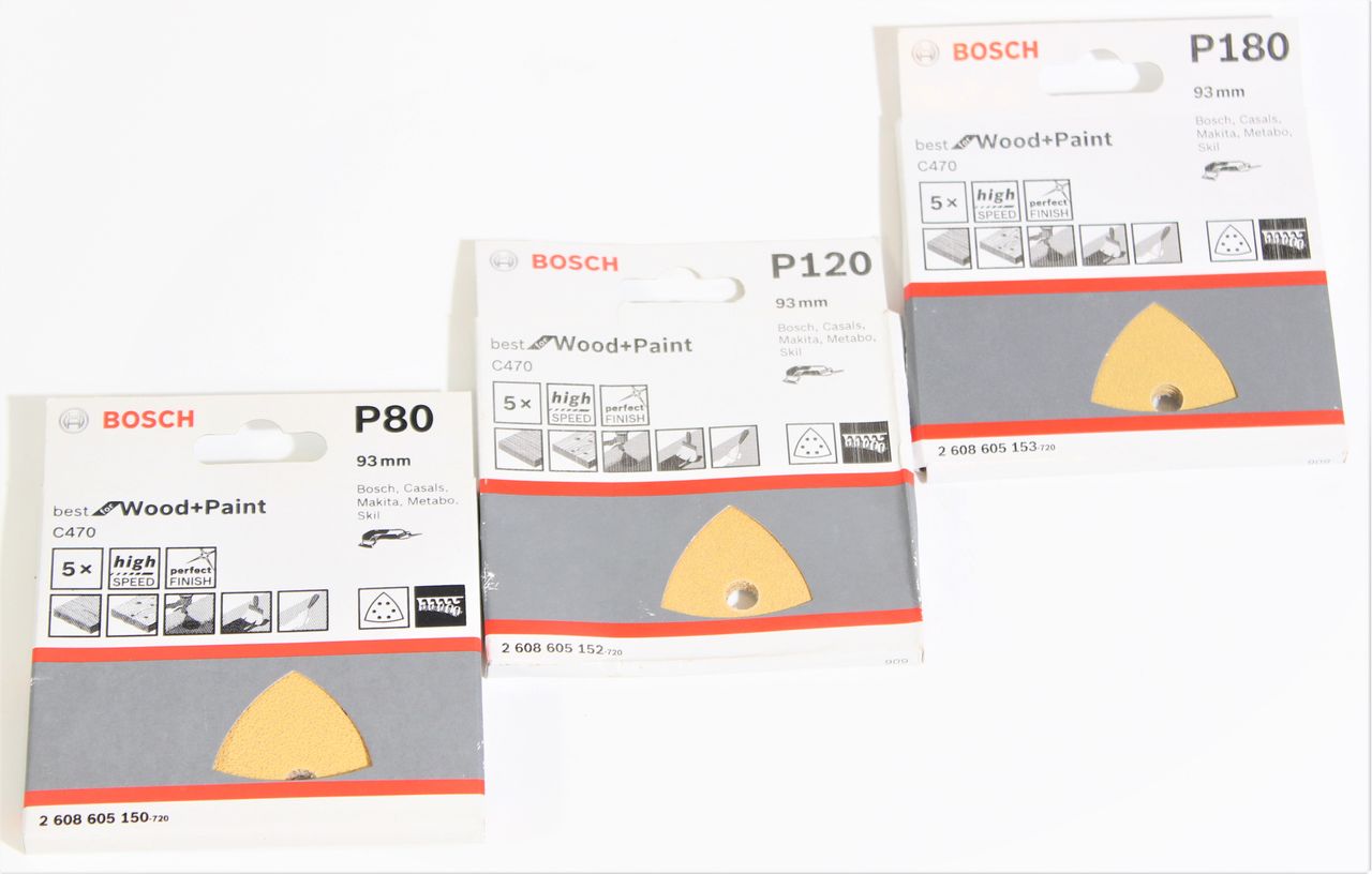 BOSCH Wood & Paint Schleifblatt Schleifpapier Schleifblätter C470 Set 3-tlg.