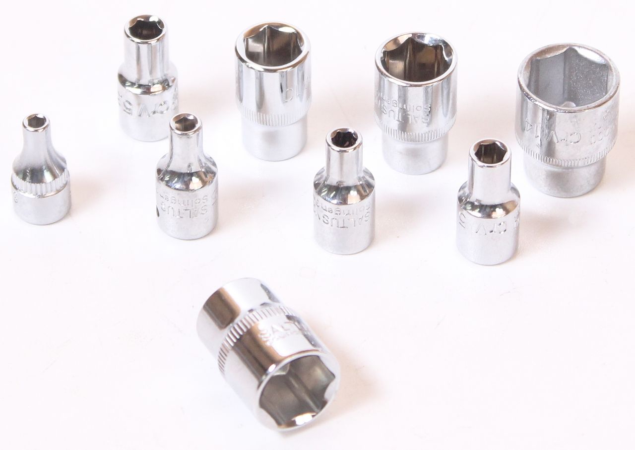 SALTUS Zestaw nasadek 1/4" 3-14 mm profesjonalny zestaw nakrętek CV 9-częściowy