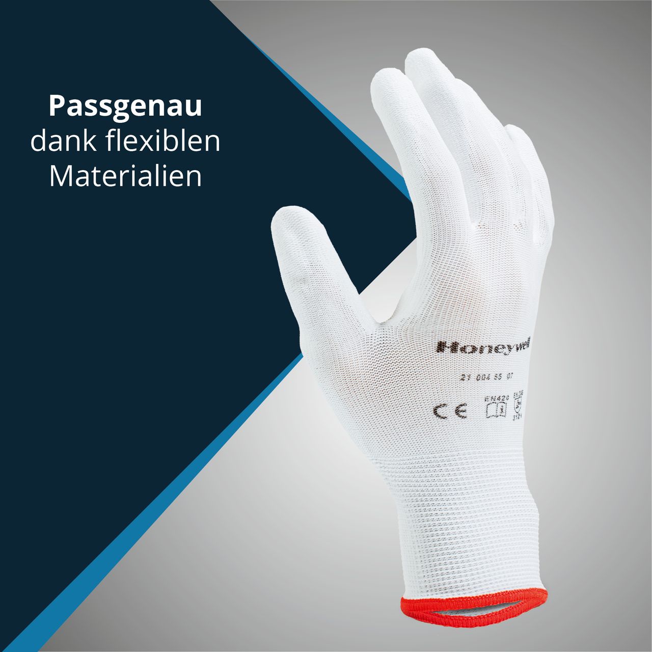 10 x HONEYWELL Schutzhandschuhe Nylon Weiß Gestrickt Polyamid Gr. 7/S Handschuhe