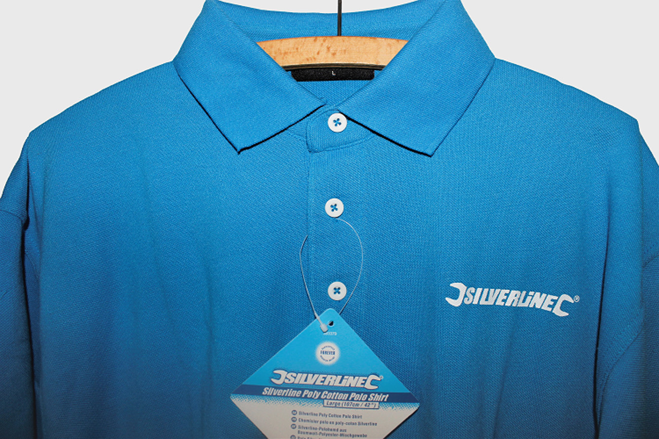 SILVERLINE Polohemd Polo Shirt Poloshirt Baumwolle T-Shirt Polokragen blau