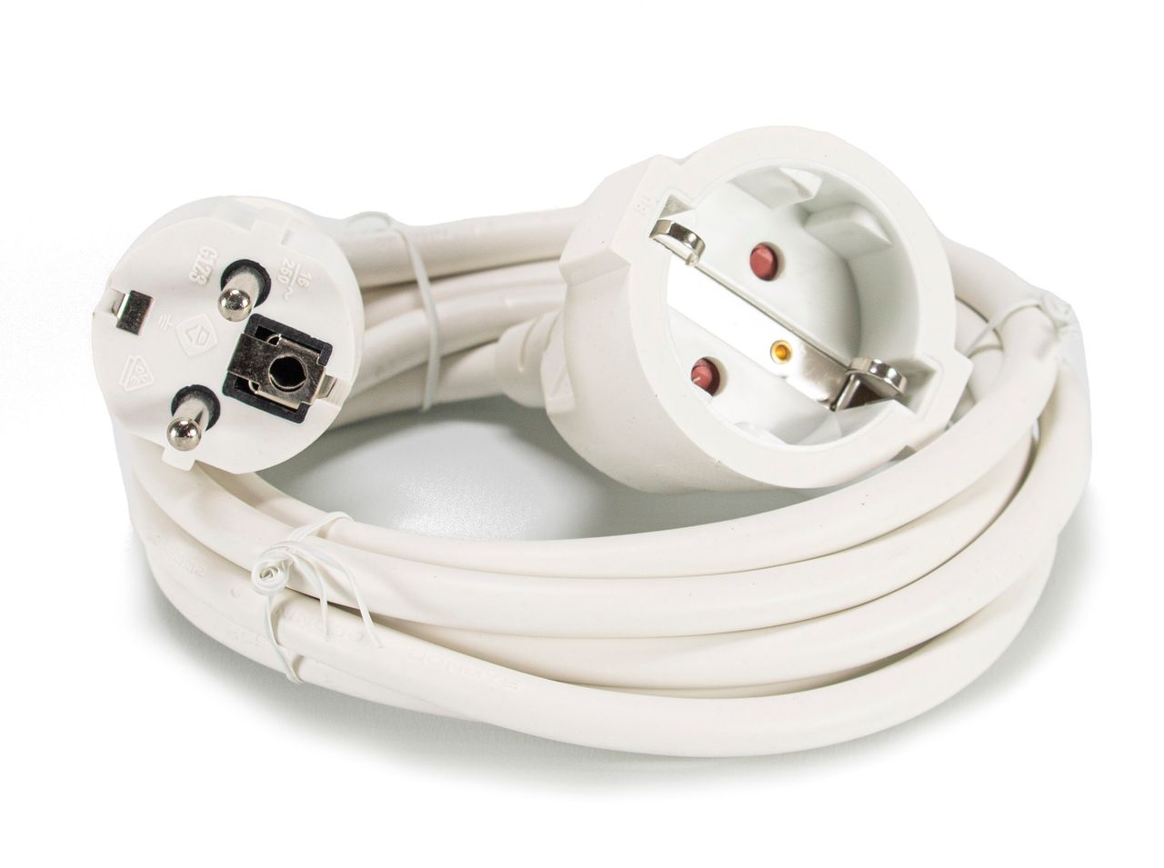 2m Verlängerungskabel weiß H05VV-F 3G1,5 Kabel Schutzkontakt Verlängerung 2m Verlängerungskabel weiß H05VV-F 3G1,5 Kabel Schutzkontakt Verlängerung