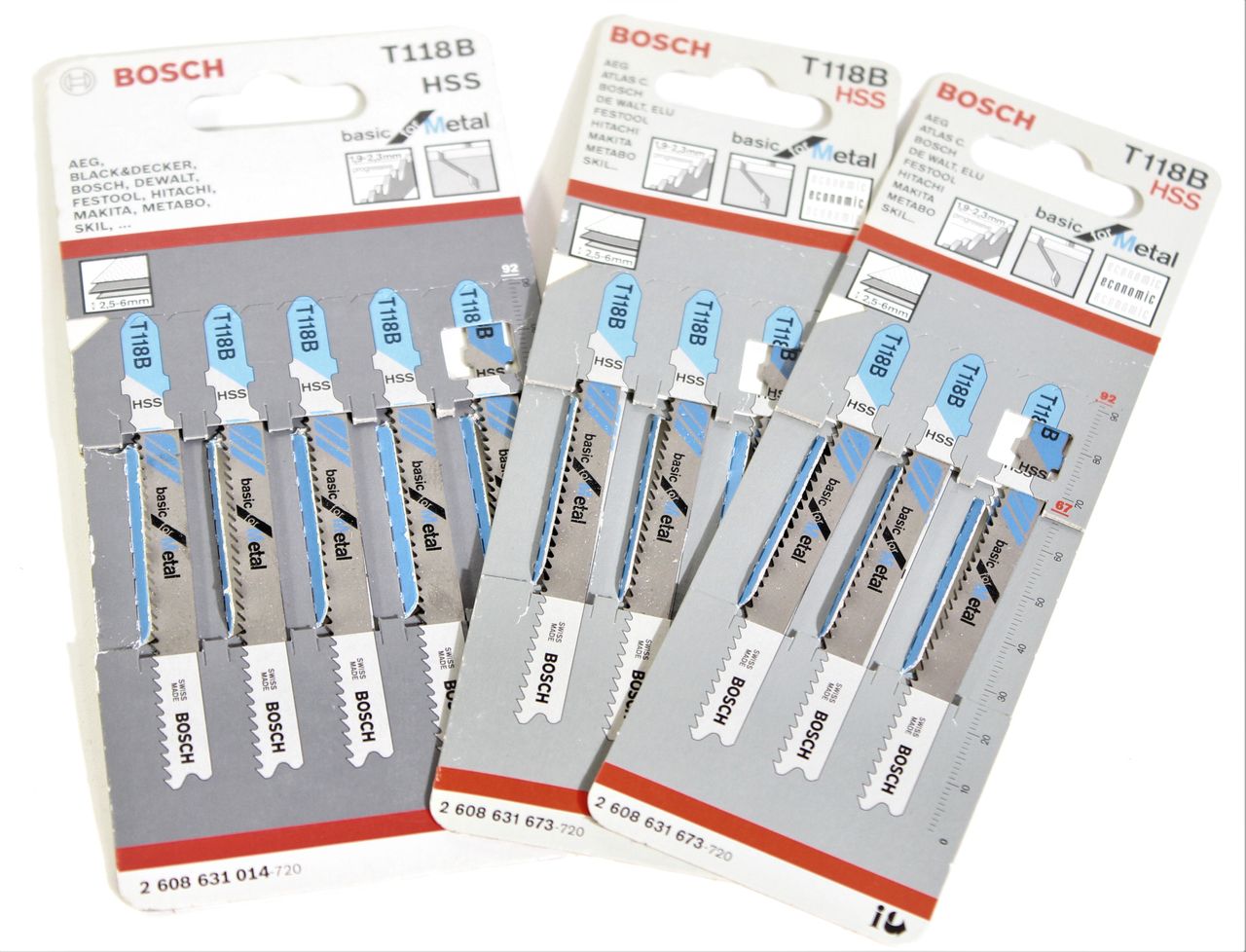 BOSCH Stichsägeblätter Sägeblätter Stichsäge Sägewerkzeug Blech Metall Set 3-tlg