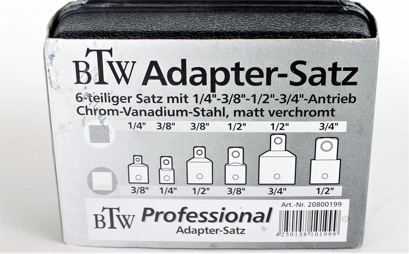 BTW 1/2" Adapter-Satz CV Professional 6-teilig 20800199 Steckschlüssel