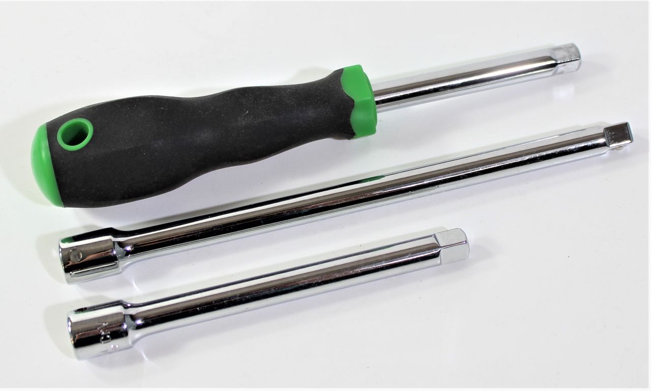 SALTUS Set Antriebs- & Verbindungsteile 1/4" 3-teilig Schraubgriff Verlängerung
